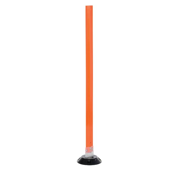 Flexible Stake, Polycarbonate, 8 in Length, 8 in Width, 48 in Height, Orange